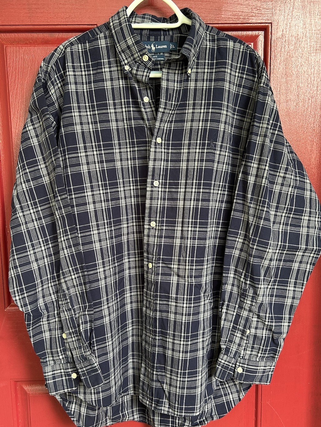 Polo Ralph Lauren L Blake Pony camicia con bottoni blu navy a quadri preppy casual