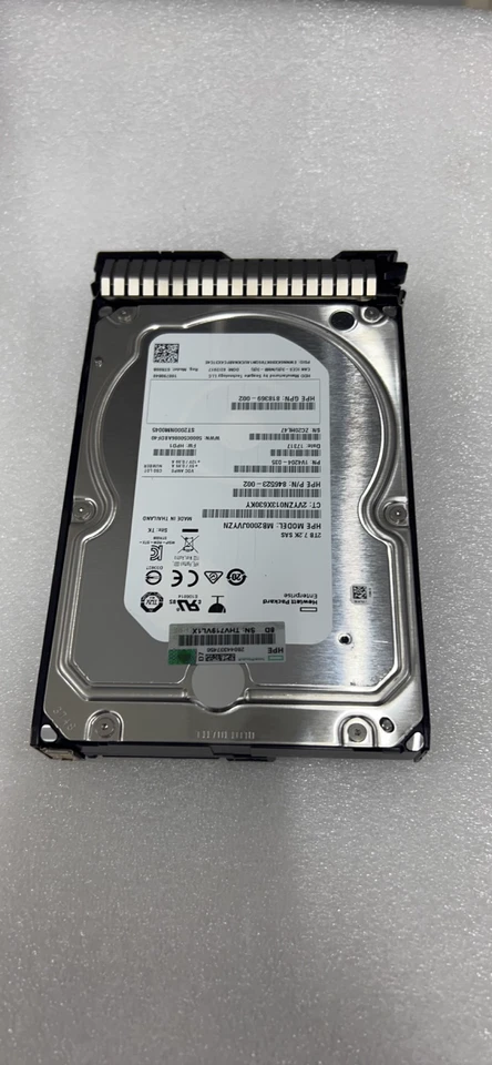NEW 819078-001 HPE 2TB 7.2K SAS 3.5" 12Gbps HDD 818365-B21 Hard Drive - Image 2 of 3