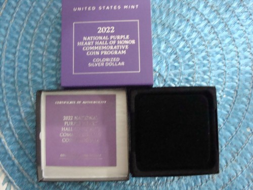 2022 W $1 Silver Proof Purple Heart Colorized NGC PF70 UCAM ER BOX + COA - Picture 5 of 5