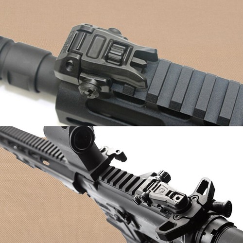 1 Pair Tactical Low Profile Flip-up Backup Sight Folding Sights Front & Rear Set - Picture 3 of 14