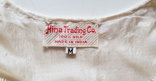Nina Trading Co. 100% Silk Long Sleeve Sequin, Beaded Formal Top Size M - Picture 8 of 8