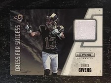 2012 Panini R & S Dress For Success #30 Chris Givens Game Used Jersey Rams
