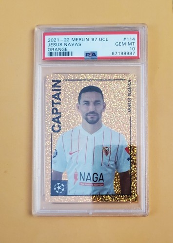 2021-22 Merlin '97 UCL Arancione 1/5 Jesus Nava #114 PSA 10 GEMME MT 1a Stampa POP 1 - Foto 4 di 6