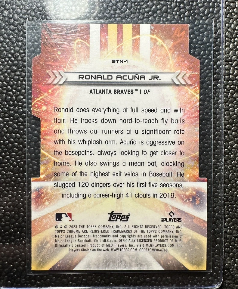2023 Topps Chrome Cosmic Ronald Acuna Stella Nova Ssp! Case Hit! # Stn-1! - Image 2 of 2