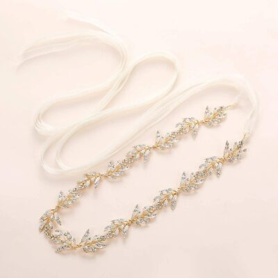Wedding Dress Belt Crystal Bridal Bride Rhinestones Waistband Bridesmaid Miss