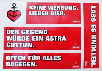 Astra Bier Aufkleber 5 Motive Sticker Herz Anker Hamburg St Pauli Beer Werbung Ebay