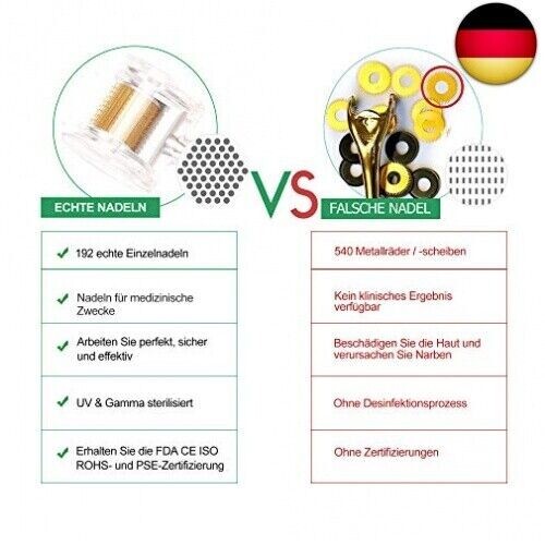 Professioneller Dermaroller von Koi Beauty - 192 Echte Nadeln für Microneedling - Bild 2 von 6