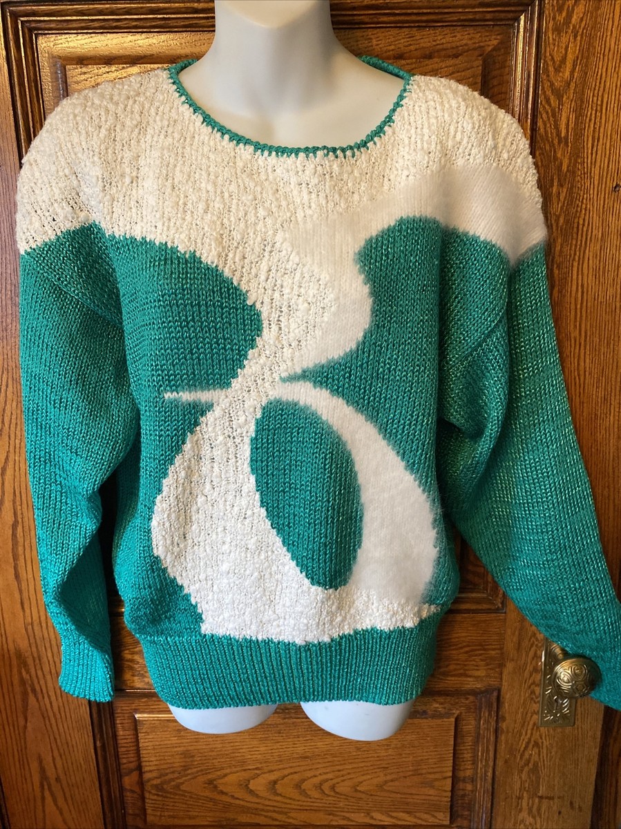 Vintage 80s Retro Lilly of California Kelly Green Abstract