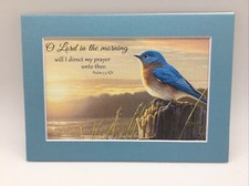 New Handmade 5x7 Matted  Scripture Inspirational Quote Songbird Free Ship 221