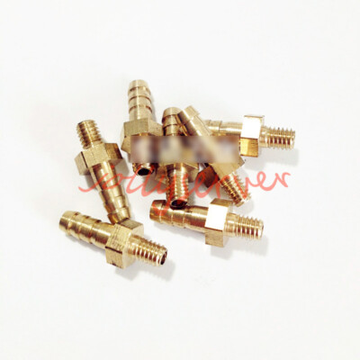 Messing Schlauch mit Widerhaken Anschluss Metrischer Stecker Gewinde M4 M5 M6 M8
