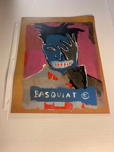JEAN-MICHEL BASQUIAT Etching signed by hand Ultra Rare Art Auction Gold Mind! - Picture 4 of 8