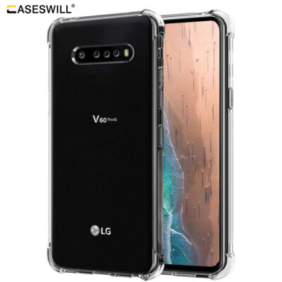 For LG V60 ThinQ 5G Ultra Slim Clear Shockproof Flexible Rubber TPU Case Cover