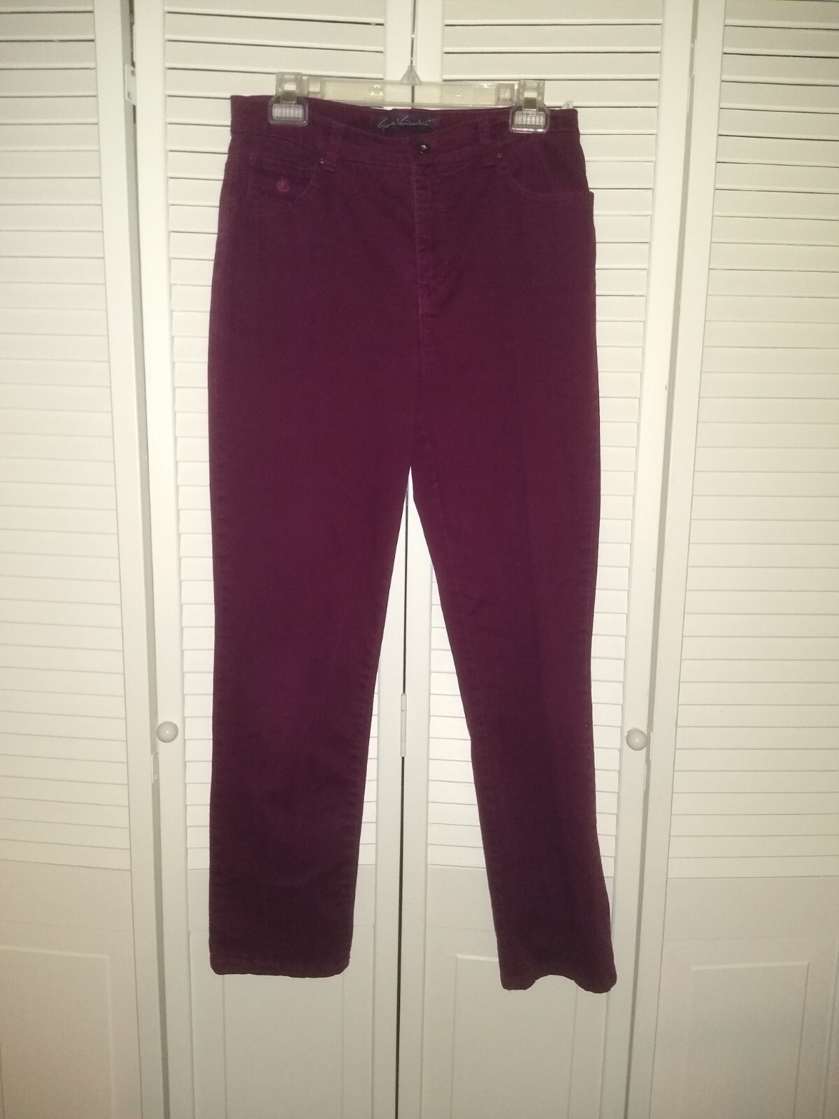 Gloria Vanderbilt Amanda 8 High Rise Mom Jeans in Purple Maroon Magenta-image