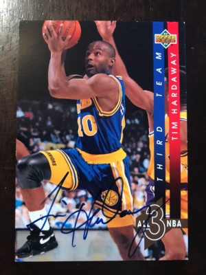 1993-94 Upper Deck All-NBA #AN14 Tim Hardaway On Card Auto