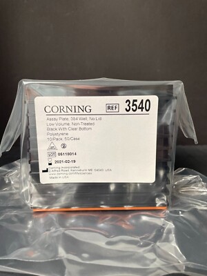Corning Microplate 384 Well Black with Clear Bottom 50 Plates