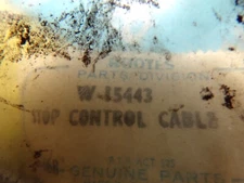 Hillman Imp W15443 Stop Control Cable