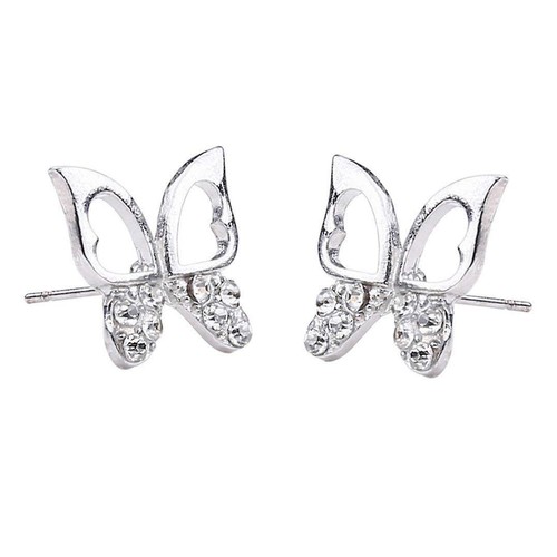 AOBOCO Orecchini A Farfalla In Argento Sterling 925 Con Cristalli Swarovski, Gioielli Regalo Per Donne E Ragazze - 5
