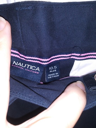 Nautica Girls School Uniform, Pants, Skinny Boot Cut, Navy, Size 10.5Plus New - Picture 3 of 8