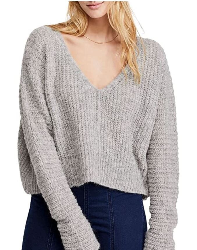 Free People Gray Moonbeam Alpaca 