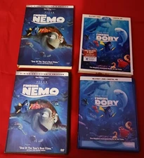 Lot 2 Disney Pixar Movie DVD: Finding Nemo 2-Disc Special Edition & Finding Dory