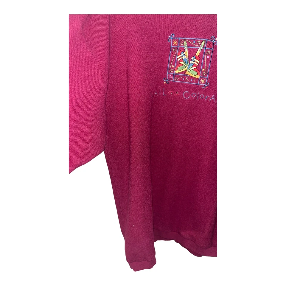 Сумасшедшая рубашка Vail Colorado свитер пуловер цвет бордовый XL б/у - Изображение 4 из 4