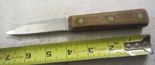3" antique unnumbered Chicago Cutlery walnut handle paring knife,rare VTG