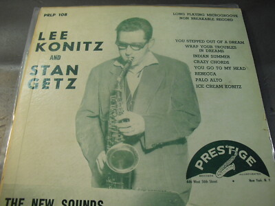 Lee Konitz And Stan Getz The New Sounds Prestige PRLP 108 LP 10'' Mono DG Vinyl