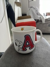 Unused Snoopy Initial Mug Mug A With Box Retro