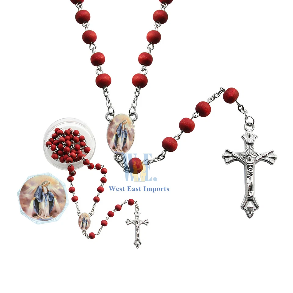 12 peças rosário perfumado rosa milagroso Nossa Senhora da Graça presente religioso favores - Imagem 3 de 4