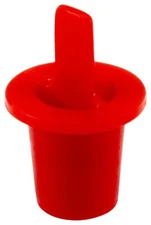 ZCPT0Q1 Plastic Center Pull Tab Tapered Plug. CPT-0 PE-LD Cap OD 0.38" Plug I...