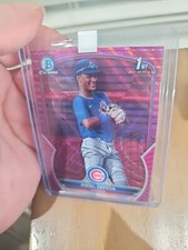 2023 Topps Bowman Chrome 1st Angel Cepeda Pink Vapor Wave Refractor /199