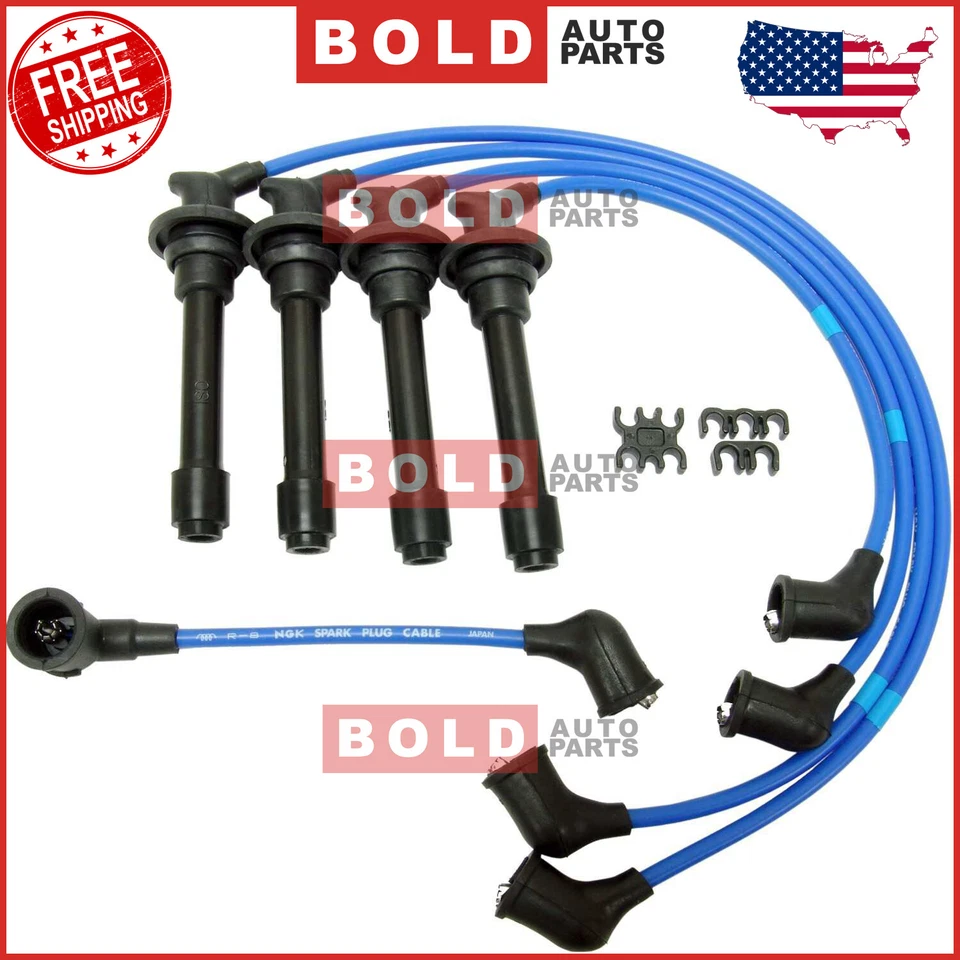 Juego de cables de encendido de bujía NGK NX07 para Infiniti G20 SR20DE L4 2,0 L 1991-1994 Foto 2 de 4