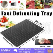 Magic Metal Plate Defrosting Tray Fast Thawing Frozen Meat Defrost Kitchen AU
