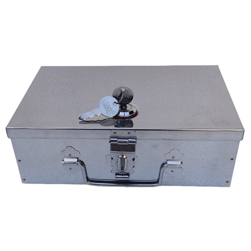 Stainless Steel Locker/Jewellery Box/Cash Box ( Size 9 inch, Silver ) - Picture 4 of 4