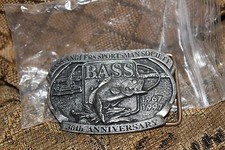 BASS ANGLER'S SPORTSMAN SOCIETY BELT BUCKLE 30TH ANNIV. 1967-1997 UNUSED