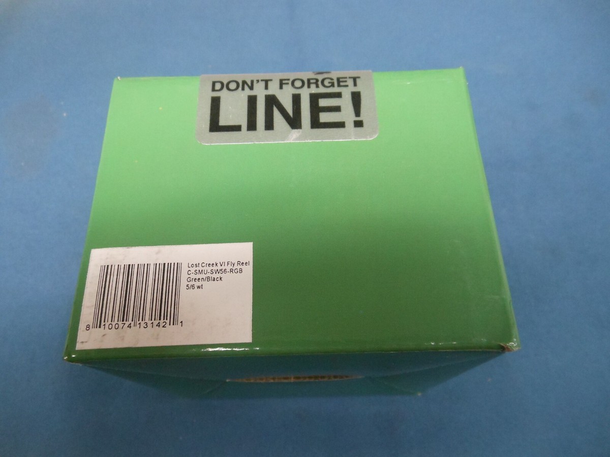 Lost Creek VI Fly Reel C-SMU-SW56-RGB Green/Black 5/6 wt NEW