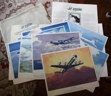 Aviation 12 Colorful Lithographed Calendar Art Prints Jet Argosies 1964 Pan Am -