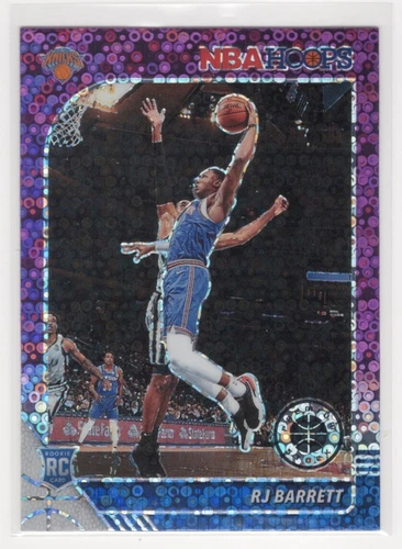 2019-2020 Panini NBA Hoops Premium Purple Disco RJ Barrett #201 Rookie Card RC