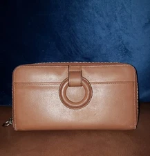 SEQUOIA Harmony All In One Leather Zip Around Wallet Terracotta.