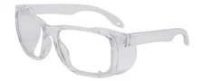 Calabria Clear Impact Resist Safety Glasses Folding Side Shield Splash Guard 55m