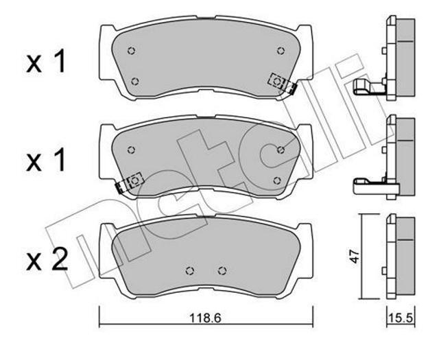 4 Plaquettes de frein avant avec TU pour NISSAN / OPEL / RENAULT