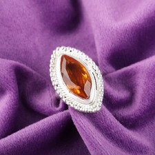 Citrine Gemstone 925 Sterling Silver Ring Handmade Jewelry Ring Gift For Wife