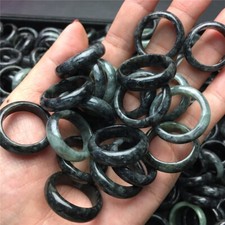 Myanmar Natural A-grade Jade Black Chicken Jade Ring Random shipment  