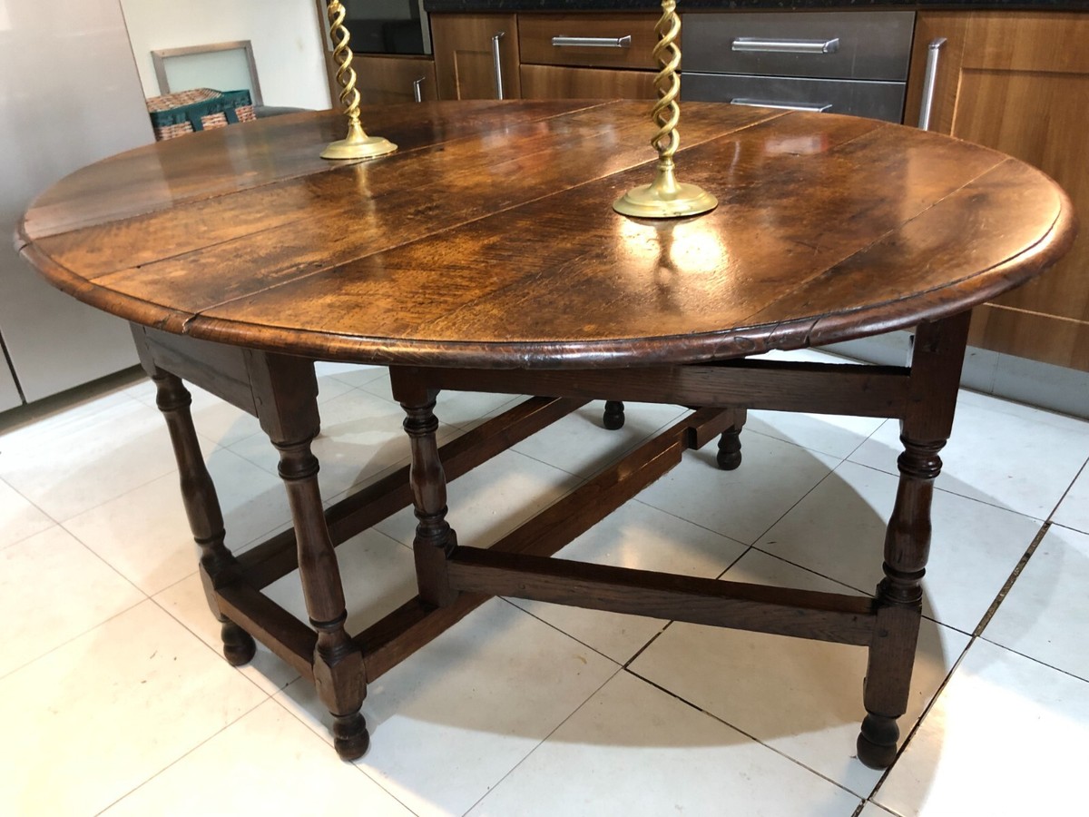 17th Century Gate Leg Dining Table Antique Late 17th Century Oak