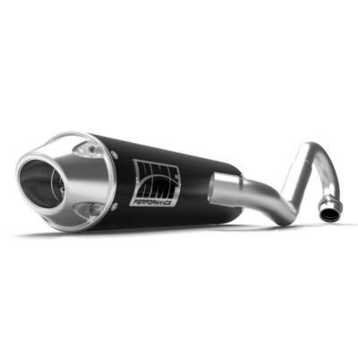 HMF Performance Black Full System Exhaust Euro Cap Polished Brute Force 650