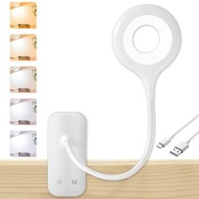 Clip on Reading Light for Bed Headboard, Rechargeable Battery 1Pack White