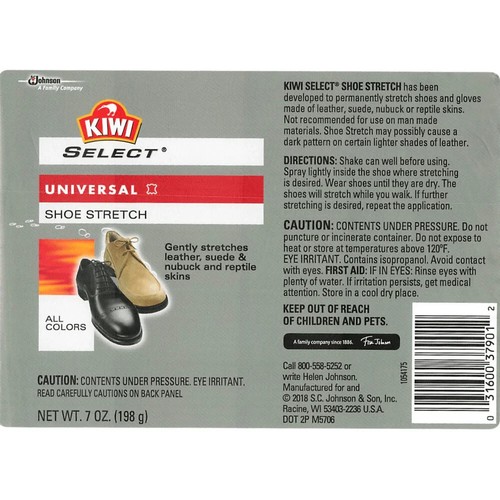 Kiwi SELECT Universal Shoe Stretch Spray for All Colors, 7 Oz. - 第 2/2 張圖片