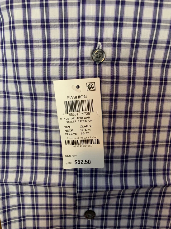 Camisa ALFANI Etiqueta Roja Calce Ajustado Elastizada Manga Larga Abotonada Talla XL Foto 2 de 4