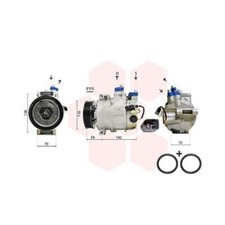 Van Wezel 0300K029 Kompressor Klimaanlage für Audi Seat Skoda VW Vag