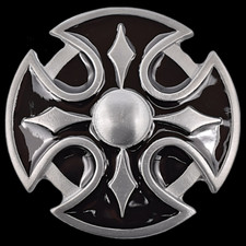 Black Shield Celtic Design Belt Buckle New Old Stock 